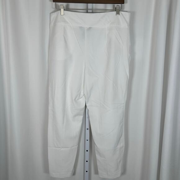 Improvements Plus 14WS Park Ave‎ Fit Stretch Straight Leg White Pants - Picture 2 of 7